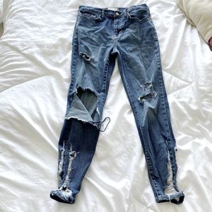 Free people ripped skinny jeans